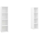NNEVL TV Cabinets 2 pcs White 142.5x35x36.5 cm Chipboard