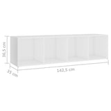 NNEVL TV Cabinets 2 pcs White 142.5x35x36.5 cm Chipboard