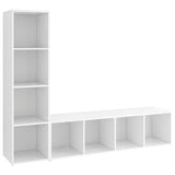 NNEVL TV Cabinets 2 pcs White 142.5x35x36.5 cm Chipboard
