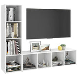 NNEVL TV Cabinets 2 pcs White 142.5x35x36.5 cm Chipboard
