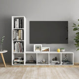NNEVL TV Cabinets 2 pcs White 142.5x35x36.5 cm Chipboard