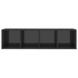 NNEVL TV Cabinets 2 pcs High Gloss Grey 142.5x35x36.5 cm Chipboard