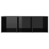 NNEVL TV Cabinets 2 pcs High Gloss Black 107x35x37 cm Engineered Wood