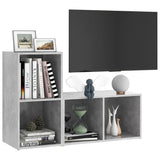 NNEVL TV Cabinets 2 pcs Concrete Grey 72x35x36.5 cm Engineered Wood