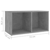 NNEVL TV Cabinets 2 pcs Concrete Grey 72x35x36.5 cm Engineered Wood