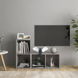 NNEVL TV Cabinets 2 pcs Concrete Grey 72x35x36.5 cm Engineered Wood