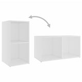 NNEVL 3 Piece TV Cabinet Set White Chipboard