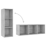 NNEVL 5 Piece TV Cabinet Set Concrete Grey Chipboard
