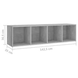 NNEVL 5 Piece TV Cabinet Set Concrete Grey Chipboard