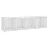 NNEVL 5 Piece TV Cabinet Set High Gloss White Chipboard