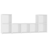 NNEVL 3 Piece TV Cabinet Set White Chipboard