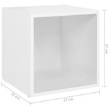 NNEVL 3 Piece TV Cabinet Set White Chipboard