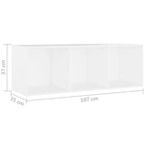NNEVL 3 Piece TV Cabinet Set White Chipboard