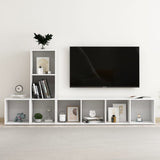 NNEVL 3 Piece TV Cabinet Set White Chipboard