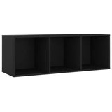 NNEVL 3 Piece TV Cabinet Set Black Chipboard