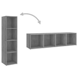 NNEVL 3 Piece TV Cabinet Set Concrete Grey Chipboard