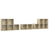 NNEVL 8 Piece TV Cabinet Set Sonoma Oak Chipboard