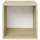 NNEVL 3 Piece TV Cabinet Set White and Sonoma Oak Chipboard