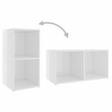 NNEVL 3 Piece TV Cabinet Set High Gloss White Chipboard