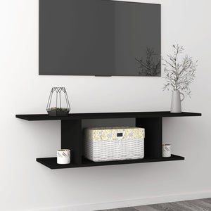 NNEVL Wall Mounted TV Cabinet Black 103x30x26.5 cm