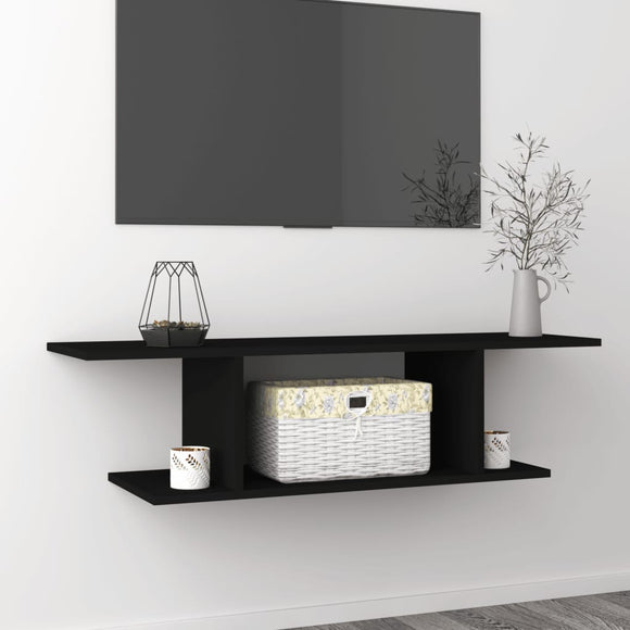 NNEVL Wall Mounted TV Cabinet Black 103x30x26.5 cm