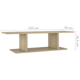 NNEVL Wall Mounted TV Cabinet Sonoma Oak 103x30x26.5 cm