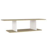 NNEVL Wall Mounted TV Cabinet White and Sonoma Oak 103x30x26.5 cm