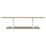 NNEVL Wall Mounted TV Cabinet White and Sonoma Oak 103x30x26.5 cm