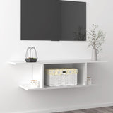 NNEVL Wall Mounted TV Cabinet High Gloss White 103x30x26.5 cm