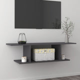 NNEVL Wall Mounted TV Cabinet High Gloss Grey 103x30x26.5 cm