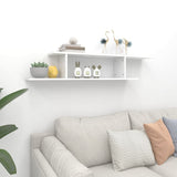 NNEVL Wall-Mounted TV Shelf White 125x18x23 cm Chipboard