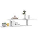 NNEVL Wall-Mounted TV Shelf White 125x18x23 cm Chipboard