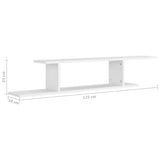 NNEVL Wall-Mounted TV Shelf White 125x18x23 cm Chipboard
