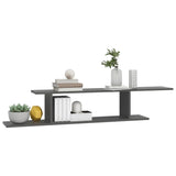 NNEVL Wall-Mounted TV Shelf Grey 125x18x23 cm Chipboard