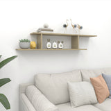 NNEVL Wall-Mounted TV Shelf Sonoma Oak 125x18x23 cm Chipboard