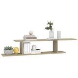 NNEVL Wall-Mounted TV Shelf Sonoma Oak 125x18x23 cm Chipboard