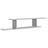 NNEVL Wall-Mounted TV Shelf Concrete Grey 125x18x23 cm Chipboard