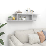 NNEVL Wall-Mounted TV Shelf Concrete Grey 125x18x23 cm Chipboard
