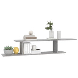 NNEVL Wall-Mounted TV Shelf Concrete Grey 125x18x23 cm Chipboard