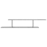 NNEVL Wall-Mounted TV Shelf Concrete Grey 125x18x23 cm Chipboard
