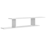 NNEVL Wall-Mounted TV Shelf High Gloss White 125x18x23 cm Chipboard