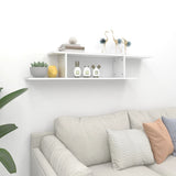 NNEVL Wall-Mounted TV Shelf High Gloss White 125x18x23 cm Chipboard