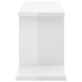 NNEVL Wall-Mounted TV Shelf High Gloss White 125x18x23 cm Chipboard