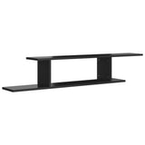 NNEVL Wall-Mounted TV Shelf High Gloss Black 125x18x23 cm Chipboard