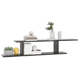 NNEVL Wall-Mounted TV Shelf High Gloss Black 125x18x23 cm Chipboard