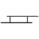 NNEVL Wall-Mounted TV Shelf High Gloss Black 125x18x23 cm Chipboard