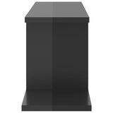 NNEVL Wall-Mounted TV Shelf High Gloss Black 125x18x23 cm Chipboard