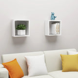 NNEVL Wall Cube Shelves 2 pcs White 30x15x30 cm