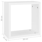 NNEVL Wall Cube Shelves 4 pcs White 30x15x30 cm
