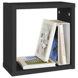 NNEVL Wall Cube Shelves 6 pcs Black 30x15x30 cm